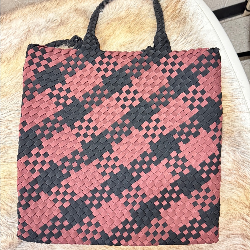 COS Woven Black and Brown Tote Bag